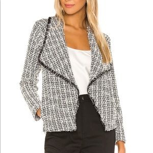 BB Dakota Tweed Drape Front Jacket